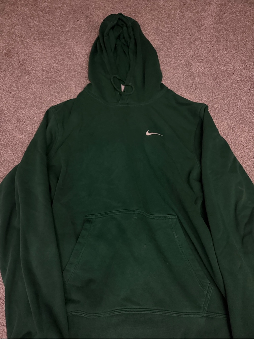 Nike Green Crewneck Hoodie with Small Swoosh